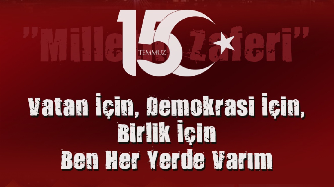 15 Temmuz Demokrasi ve Milli Birlik Günü Afişi